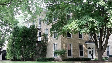 Ripon College West Hall Static WS Vídeo Stock 79317250