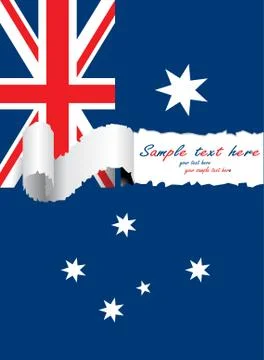 Ripped australia flag Stock Illustration