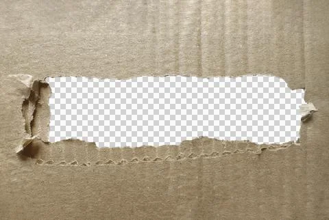 Ripped Brown Paper Texture Torn Hole Craft Presentation Frame Stock Illustration