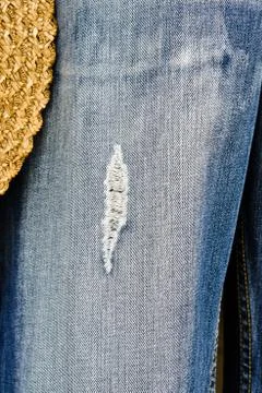 Ripped denim Stock-Fotos