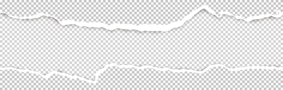 Ripped open paper with vector transparency Stock Illustration