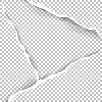 Ripped paper and checkered background with space for text, vector illustartion Stock Illustration