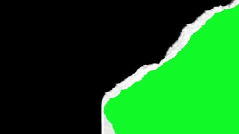 Ripped paper effect reveals a black background from corner Stock Footage 331767951