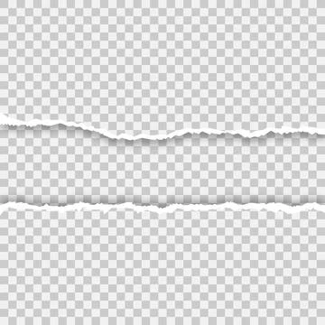 Ripped paper elements on a isolated background Stock Illustration