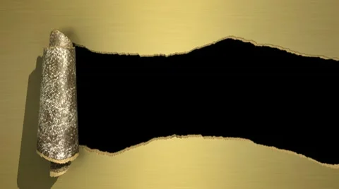 Ripped paper gold Video stock 10774998