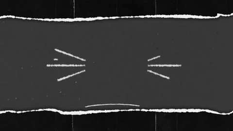 Ripped Paper Horizontal Transition Overlay with Hand Drawn Doodle Lines Stock Footage 328857774