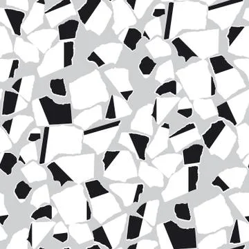 Ripped paper pieces flat vector seamless pattern Stock Illustration
