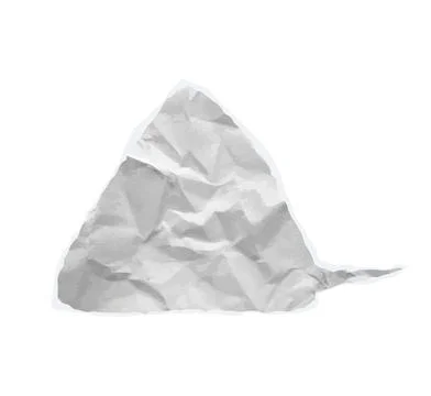 Ripped paper speech bubble triangle form. Vector torn chat triangular balloon. 스톡 일러스트