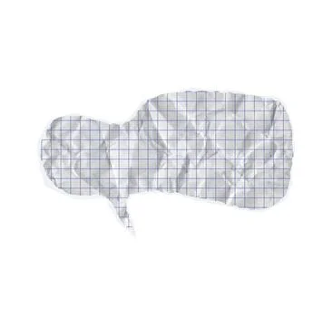 Ripped paper speech bubble. Vector torn chat peanut shape balloon. Crumpled Stock Illustration