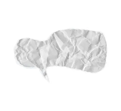 Ripped paper speech bubble. Vector torn chat peanut shape balloon. Crumpled Stock Illustration
