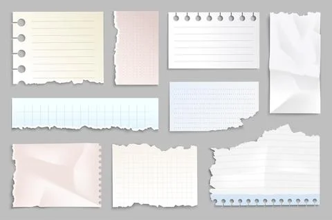 Ripped Paper Strips Stock Illustration