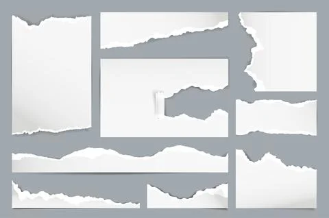 Ripped Papers Set Stock Illustration