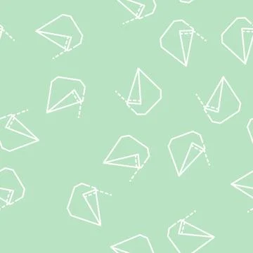 Ripped pocket line vector seamless pattern Stock Illustration