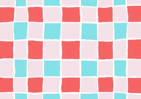 Ripped retro squares pattern Red, blue and pink ripped retro squares patte... Stock Photos