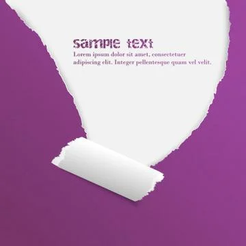 Ripped rolled paper for your creative design with space for your content Stock Illustration