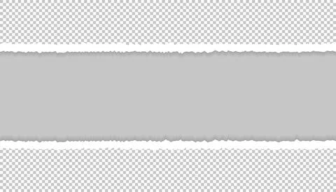 Ripped squared horizontal paper strips for your text or message. Torn paper e Stock Illustration