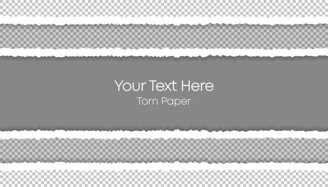 Ripped squared horizontal paper strips for your text or message. Your text he Stock Illustration