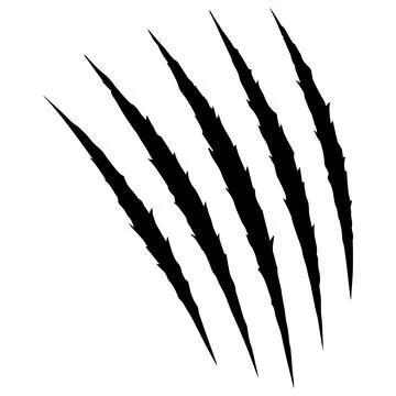 Ripped Surface Sharp Claw Marks, Animal Scratch Stock Illustration