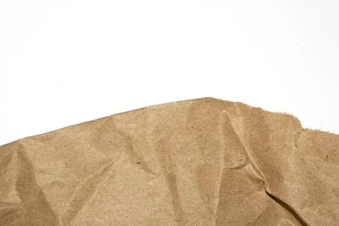 Ripped Up Torn Cardboard Box Packaging with Ridges on White Background Stock Photos