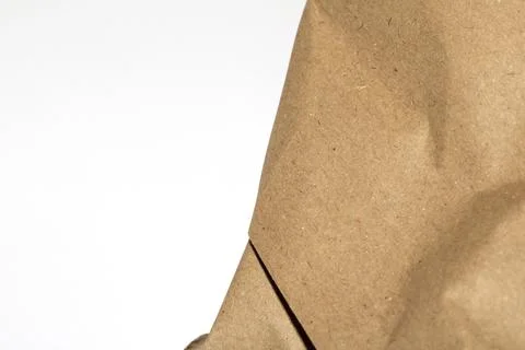 Ripped Up Torn Cardboard Box Packaging with Ridges on White Background Stock Photos