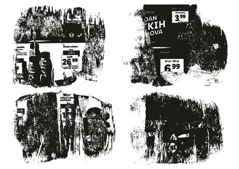 Ripped &amp; Torn Paper Background Grunge Punk Style High Detail Abstract Vector Set 스톡 일러스트