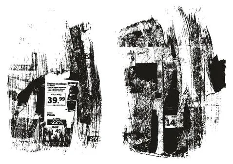 Ripped &amp; Torn Paper Background Grunge Punk Style High Detail Abstract Vector Set イラスト素材