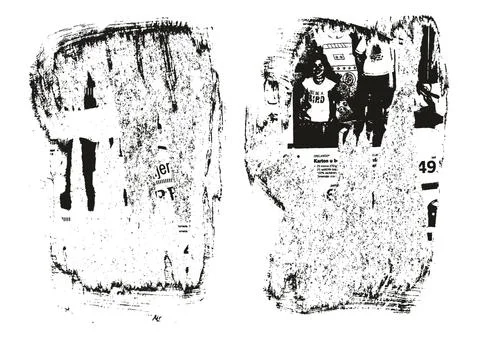 Ripped &amp; Torn Paper Background Grunge Punk Style High Detail Abstract Vector Set Illustrazione stock