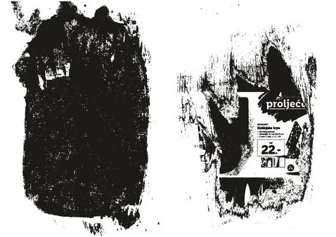Ripped &amp; Torn Paper Background Grunge Punk Style High Detail Abstract Vector Set Illustrazione stock