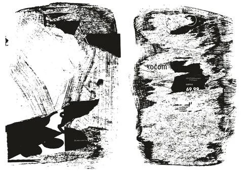 Ripped &amp; Torn Paper Background Grunge Punk Style High Detail Abstract Vector Set Stock Illustration