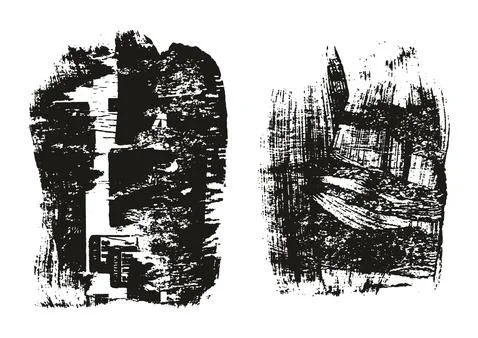Ripped &amp; Torn Paper Background Grunge Punk Style High Detail Abstract Vector Set Stock Illustration