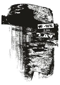 Ripped &amp; Torn Paper Background Grunge Punk Style High Detail Abstract Vector Set イラスト素材