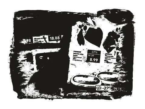Ripped &amp; Torn Paper Background Grunge Punk Style High Detail Abstract Vector Stock Illustration