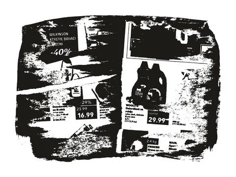 Ripped &amp; Torn Paper Background Grunge Punk Style High Detail Abstract Vector Stock Illustration