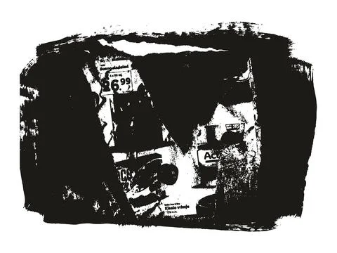 Ripped &amp; Torn Paper Background Grunge Punk Style High Detail Abstract Vector Illustrazione stock