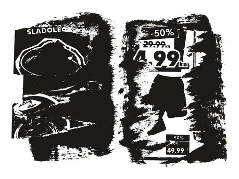 Ripped &amp; Torn Paper Background Grunge Punk Style High Detail Abstract Vector Illustrazione stock