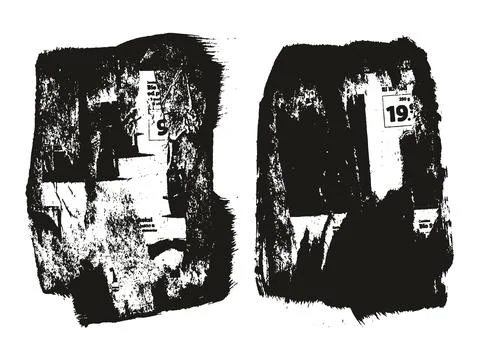 Ripped &amp; Torn Paper Background Grunge Punk Style High Detail Abstract Vector 스톡 일러스트