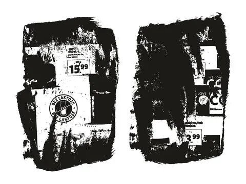Ripped &amp; Torn Paper Background Grunge Punk Style High Detail Abstract Vector Stock Illustration