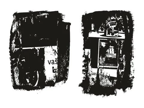 Ripped &amp; Torn Paper Background Grunge Punk Style High Detail Abstract Vector Illustrazione stock