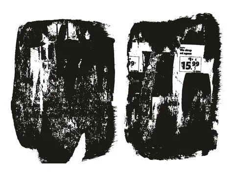 Ripped &amp; Torn Paper Background Grunge Punk Style High Detail Abstract Vector Illustrazione stock