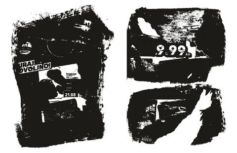 Ripped &amp; Torn Paper Background Grunge Punk Style High Detail Abstract Vector イラスト素材