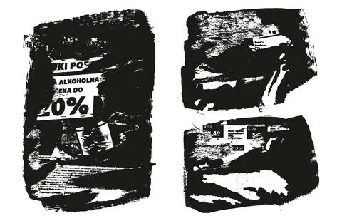 Ripped &amp; Torn Paper Background Grunge Punk Style High Detail Abstract Vector Stock Illustration