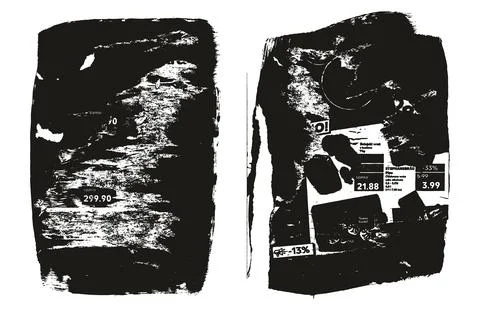 Ripped &amp; Torn Paper Background Grunge Punk Style High Detail Abstract Vector イラスト素材