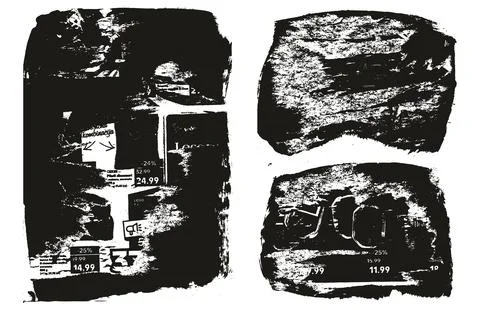 Ripped &amp; Torn Paper Background Grunge Punk Style High Detail Abstract Vector Stock Illustration