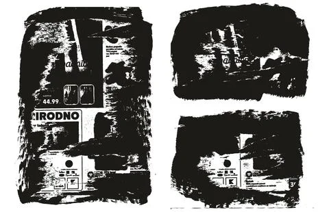 Ripped &amp; Torn Paper Background Grunge Punk Style High Detail Abstract Vector Stock Illustration