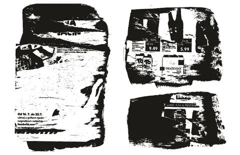 Ripped &amp; Torn Paper Background Grunge Punk Style High Detail Abstract Vector Stock Illustration