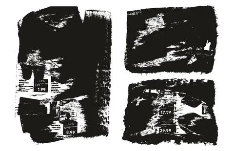 Ripped &amp; Torn Paper Background Grunge Punk Style High Detail Abstract Vector Stock Illustration
