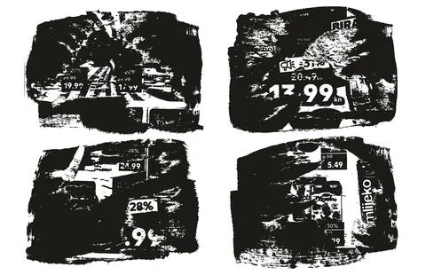 Ripped &amp; Torn Paper Background Grunge Punk Style High Detail Abstract Vector イラスト素材