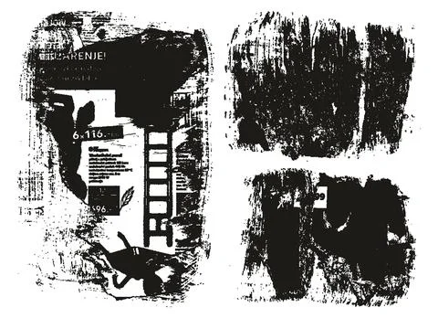 Ripped &amp; Torn Paper Background Mix Grunge Punk Style High Detail Abstract Vector Stock Illustration