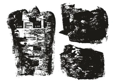 Ripped &amp; Torn Paper Background Mix Grunge Punk Style High Detail Abstract Vector Stock Illustration