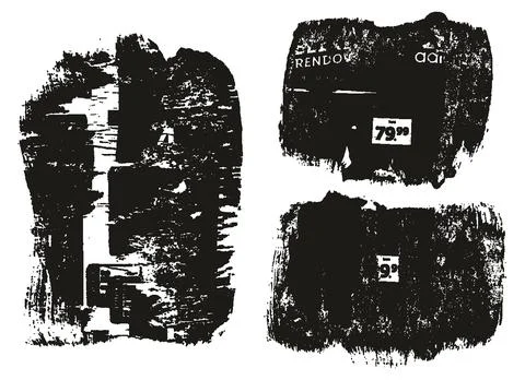 Ripped &amp; Torn Paper Background Mix Grunge Punk Style High Detail Abstract Vector Stock Illustration